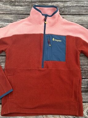 Cotopaxi Fleece Pullover Colorblock 1/2 Zip Sherpa Jacket Cozy Outdoor small